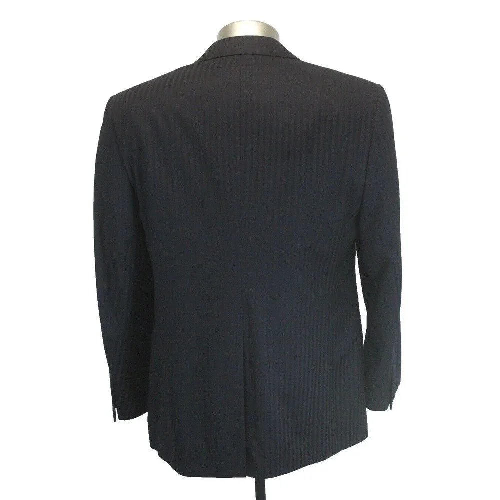 black stripe Ravazzolo peak‎ lapel blazer jacket sport suit coat italy 52 42 R